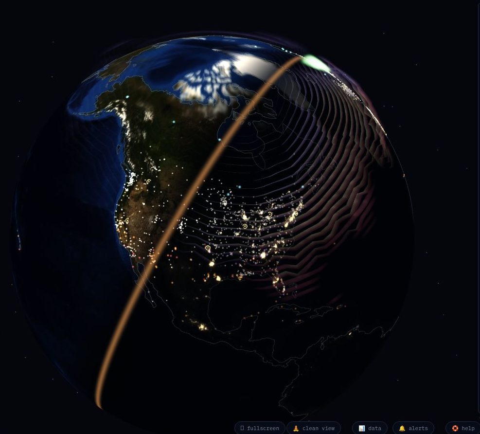 The May 2024 Gannon superstorm reconstruction: the auroral oval swollen over a night-side North America, seen from orbit